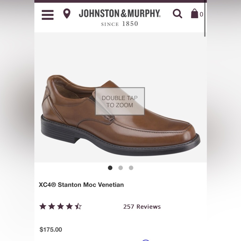 Men’s Johnston and Murphy dress shoes